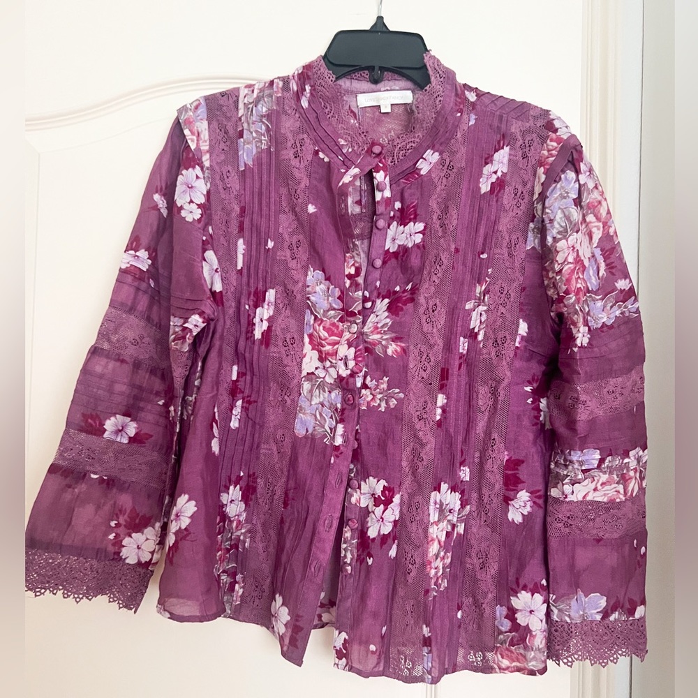 LoveShackFancy blouse in purple
